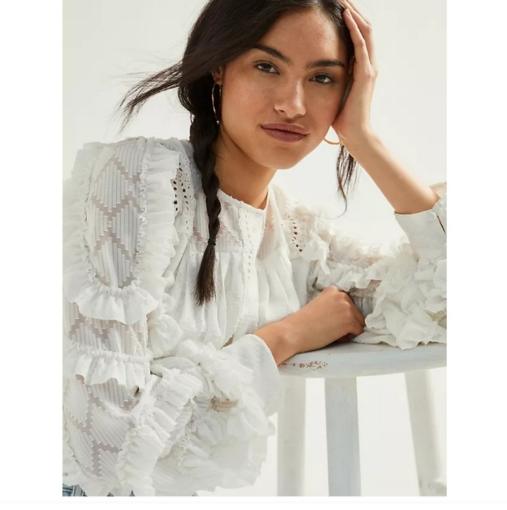 Anthropologie Not So Serious Donna Lace Blouse